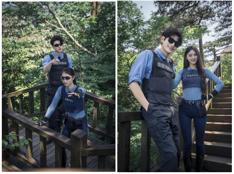 Guarding the Fire of a Mountain, Showcasing Two-Way Brilliance | Tianzhushan Security Team & “Fairy” Service Team